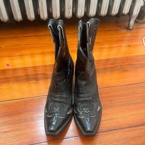 Ariat Black Leather Cowboy Boots